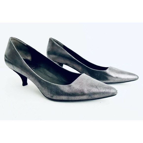 Kenneth Cole Black Silver Sz 7M 2” Heel - Picture 8 of 12